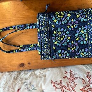 Vera Bradley Blue and Yellow Floral Tech Tote